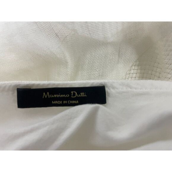 Massimo Dutti Womens Maxi Dress Linen Medium M Beige Marl 6620/620 NWD - Picture 7 of 16